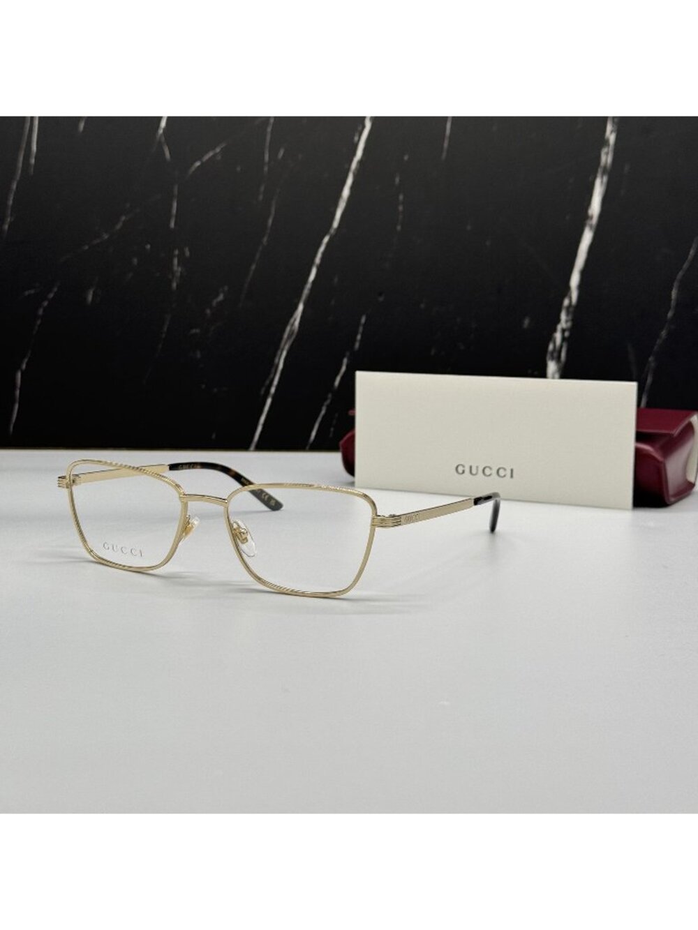 NEW GUCCI GG1880O 002 EYEGLASSES GOLD WOMEN GUCCI EYEWEAR